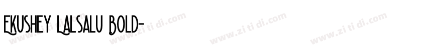 Ekushey Lalsalu Bold字体转换